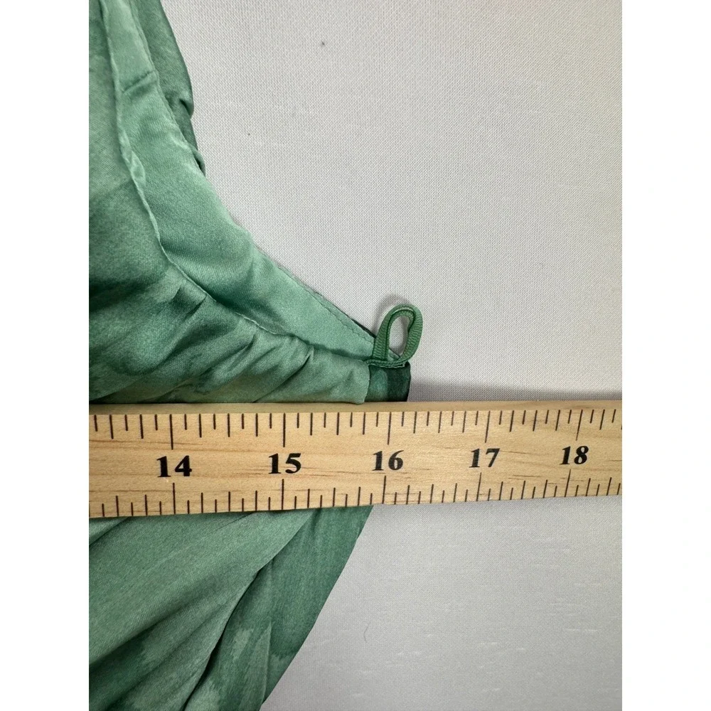 Abercrombie & Fitch Giselle Maxi Dress sz SP Green Floral cut out satin